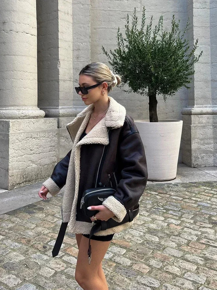 Marta | Fashionable winter coat: long sleeve women's jacket