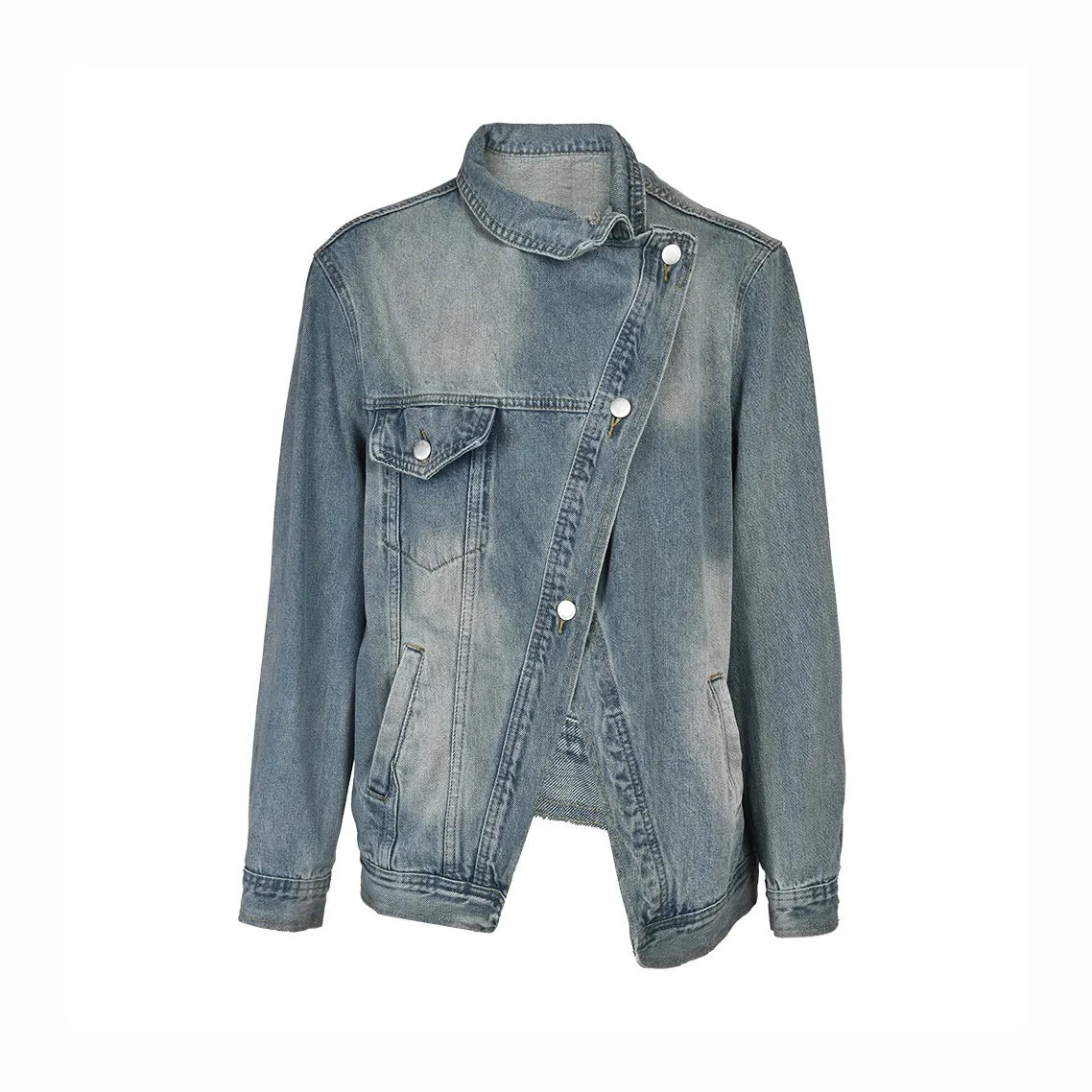 Women’s Oversized Denim Coat Korean Style Washed Jacket
