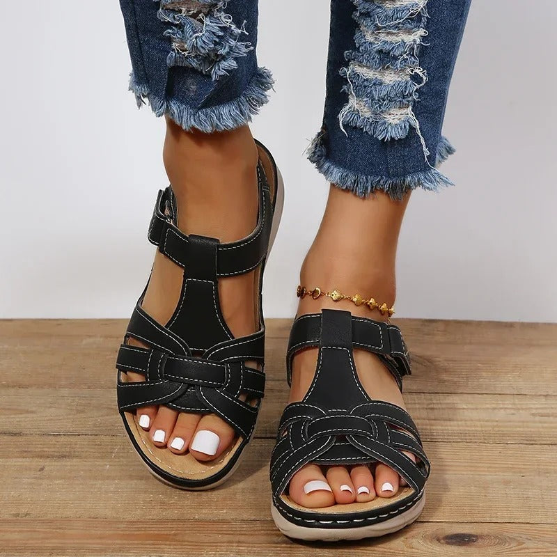 Women's Orthopedic Walking Sandals – Arch Support, Cushioned Sole, Adjustable Strap