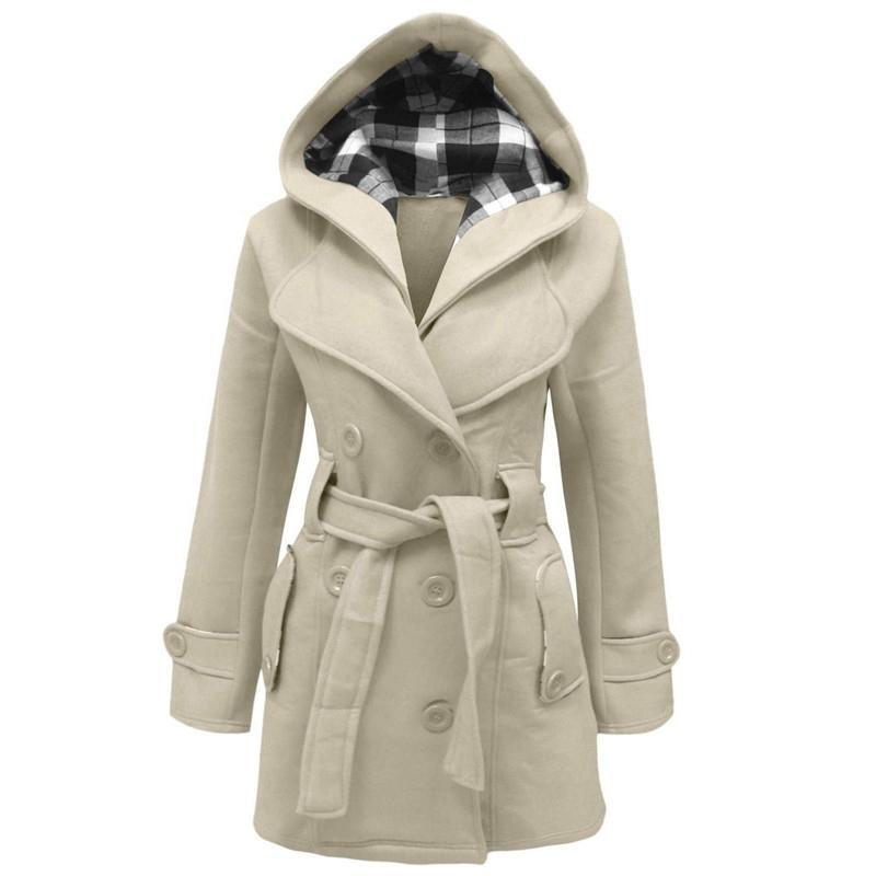 Belén | Wool coat with hood and buttons with belt