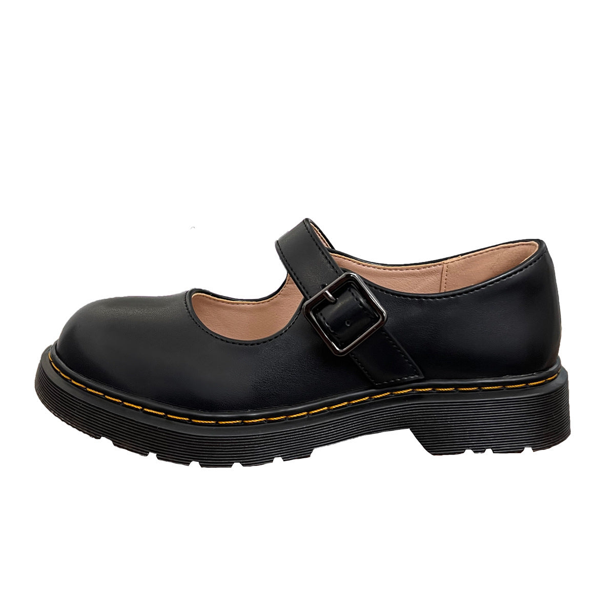 Women's Retro Buckled Mary Jane Shoes with Low Heel Design