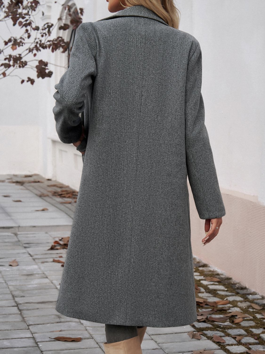 Hannah | Long sleeve coat with pockets and collar