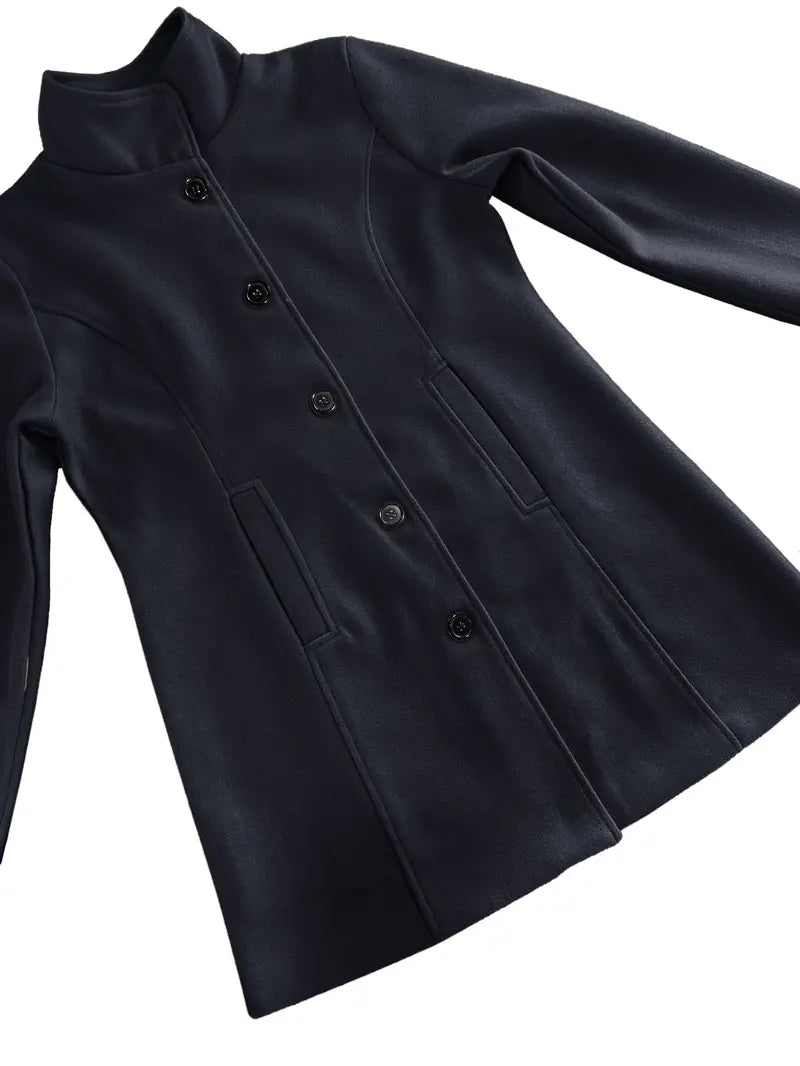 Linda | Single-breasted knit coat