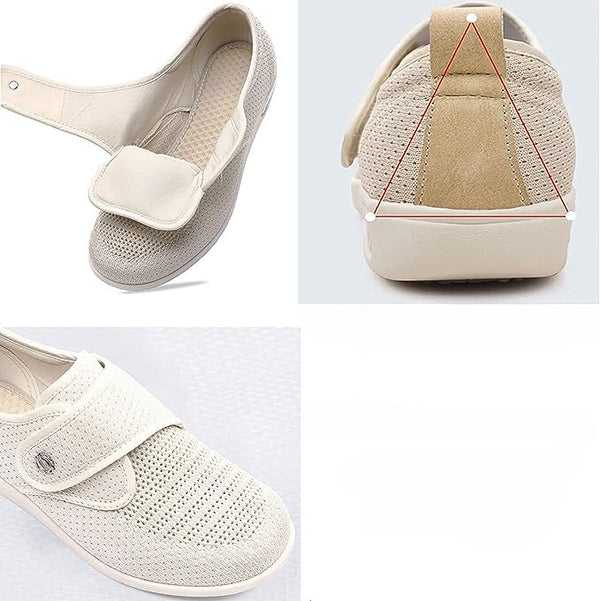 Women's Orthopedic Sneakers with Adjustable Hook-and-Loop Closure