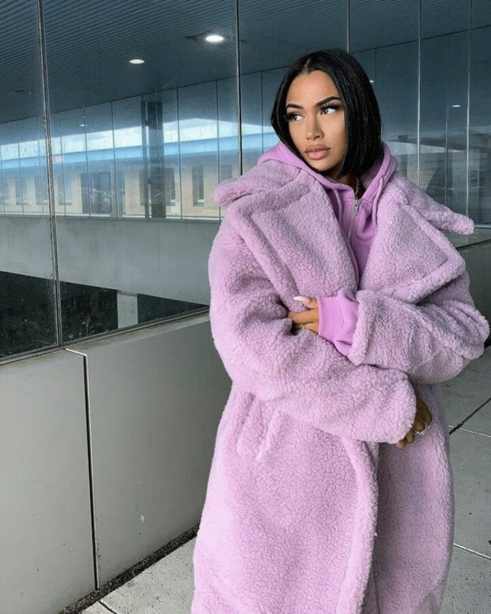 Aurelia® | Elegant long teddy coat
