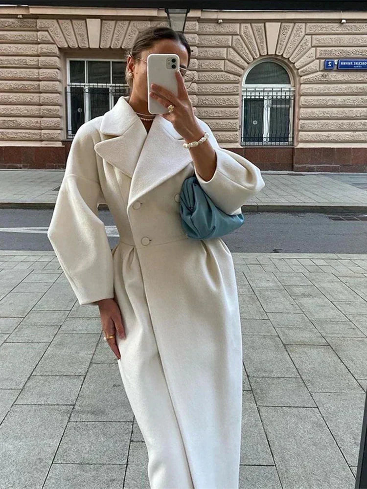 Dulce | Coat with puff sleeves and lapels