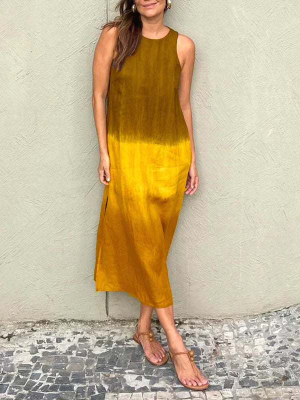 Megan – Sleeveless Ombre Midi Dress
