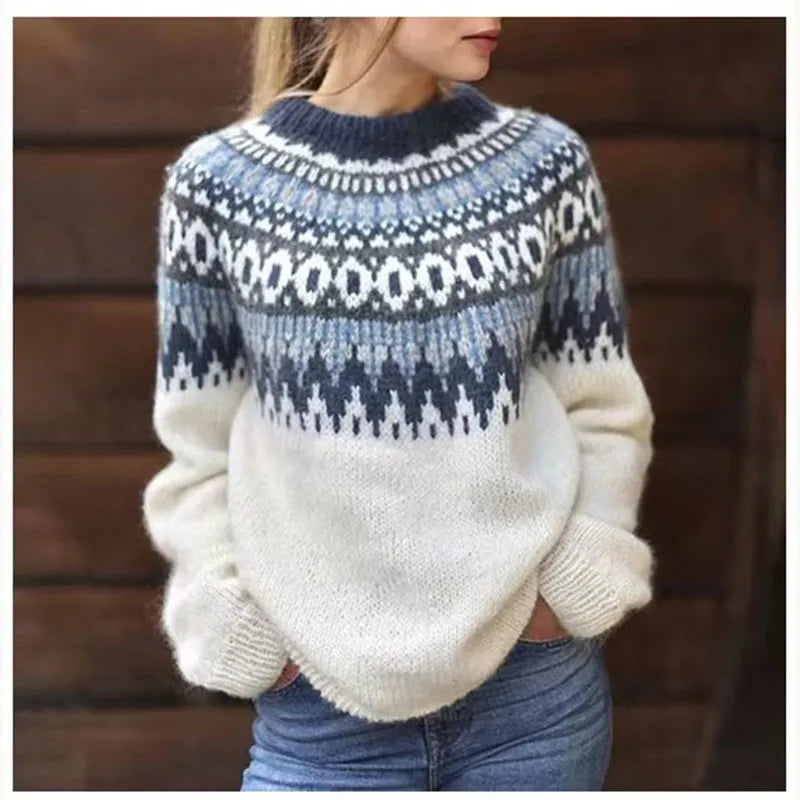 Penelope - Textured Geo Pullover