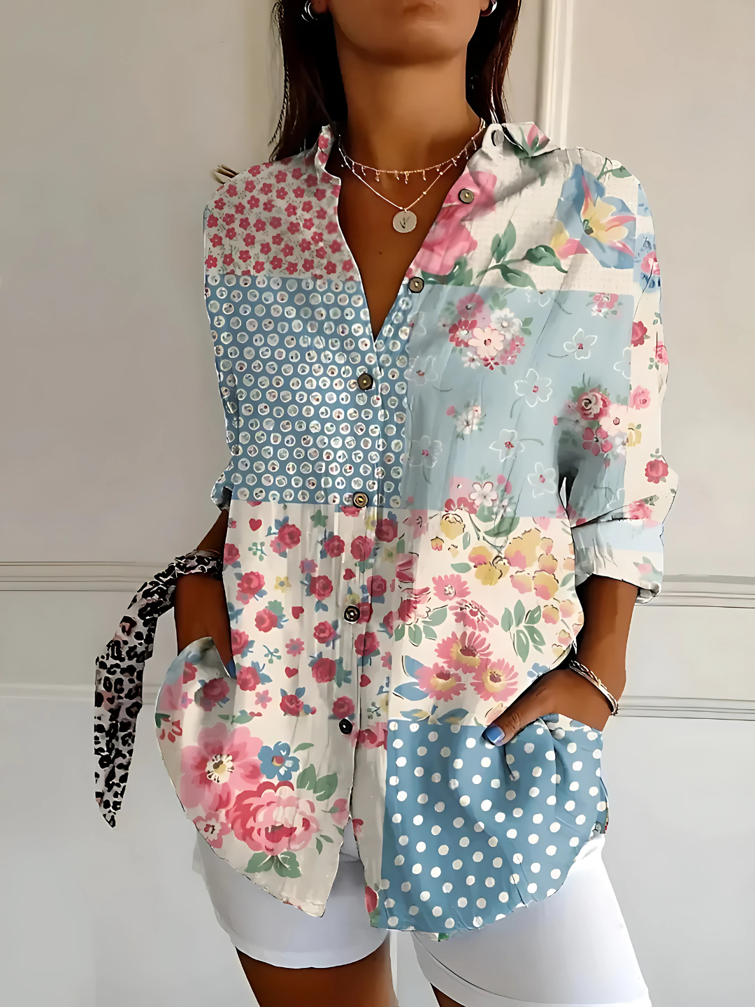 Yllona – Button-Up Relaxed Blouse