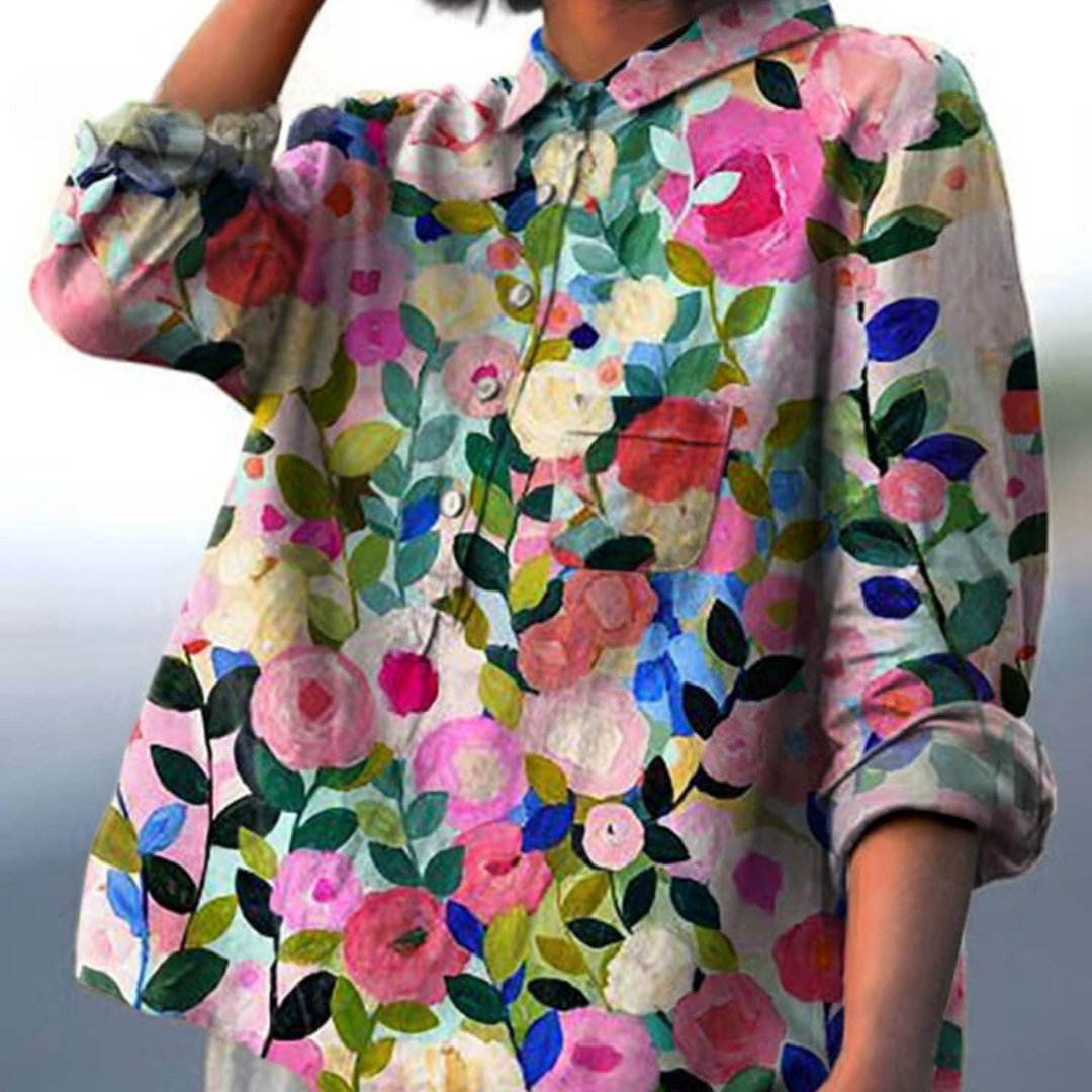 Kiara™ | Stylish Loose Fit Floral Blouse