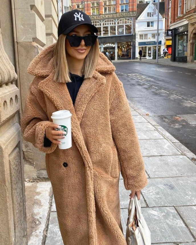 Aurelia® | Elegant long teddy coat