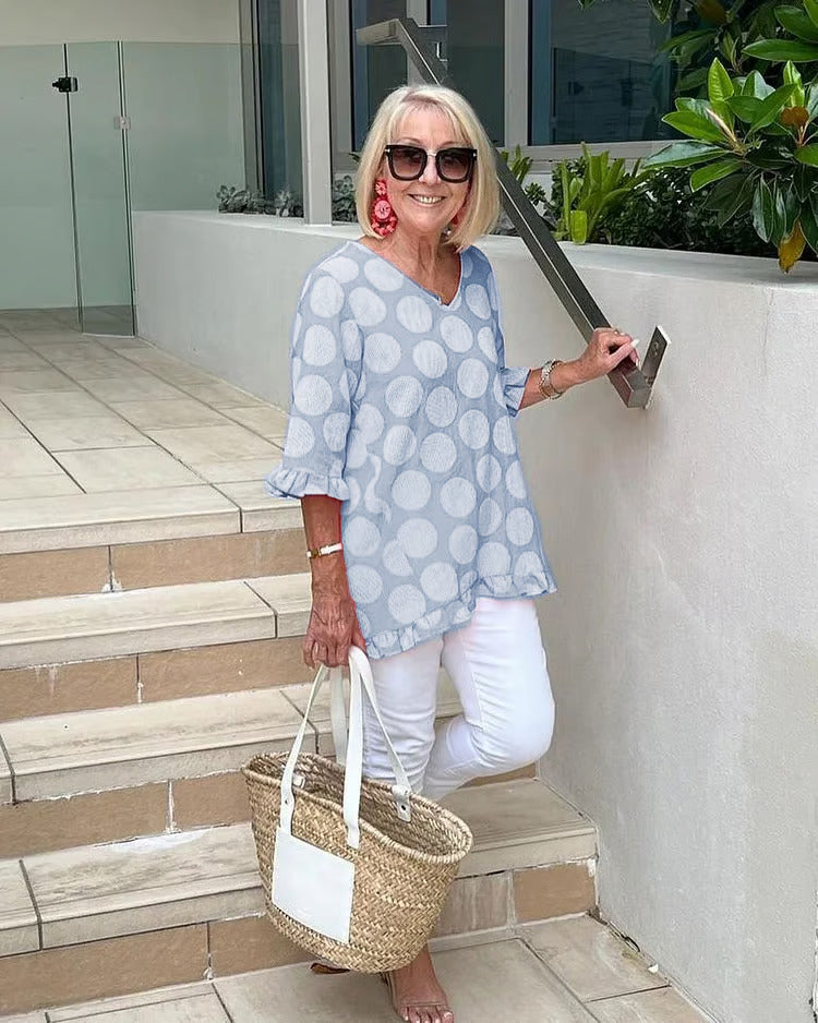 Brianna – Relaxed Polka Dot Tunic