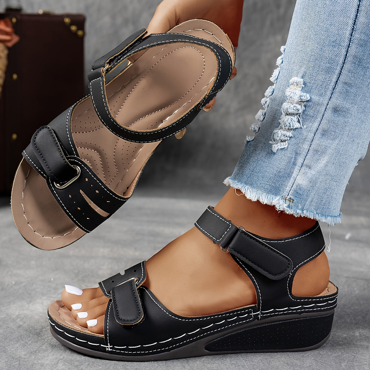 Women's Orthopedic Comfort Sandals with Adjustable Straps