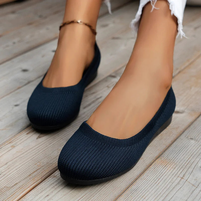 Women's Round Toe Slip-On Anti-Slip Shoes with Soft Insole