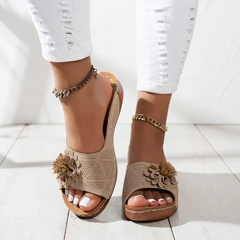 Women's Floral Design Orthopedic Sandals