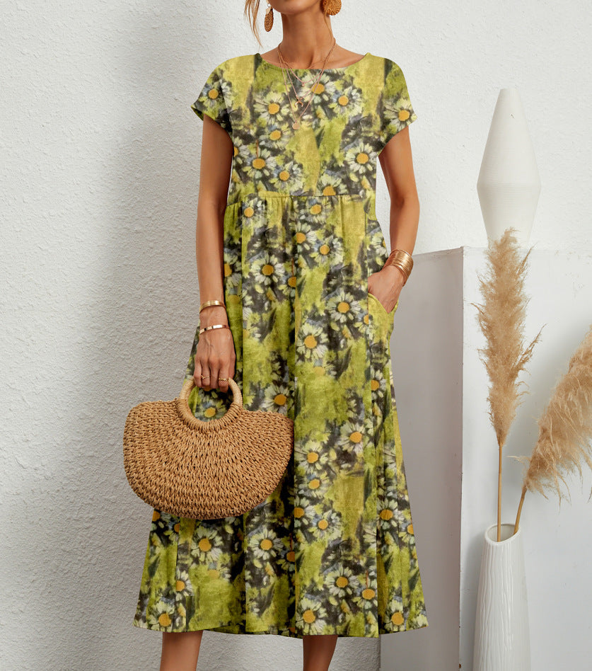 Ivory – Floral Print Midi Dress