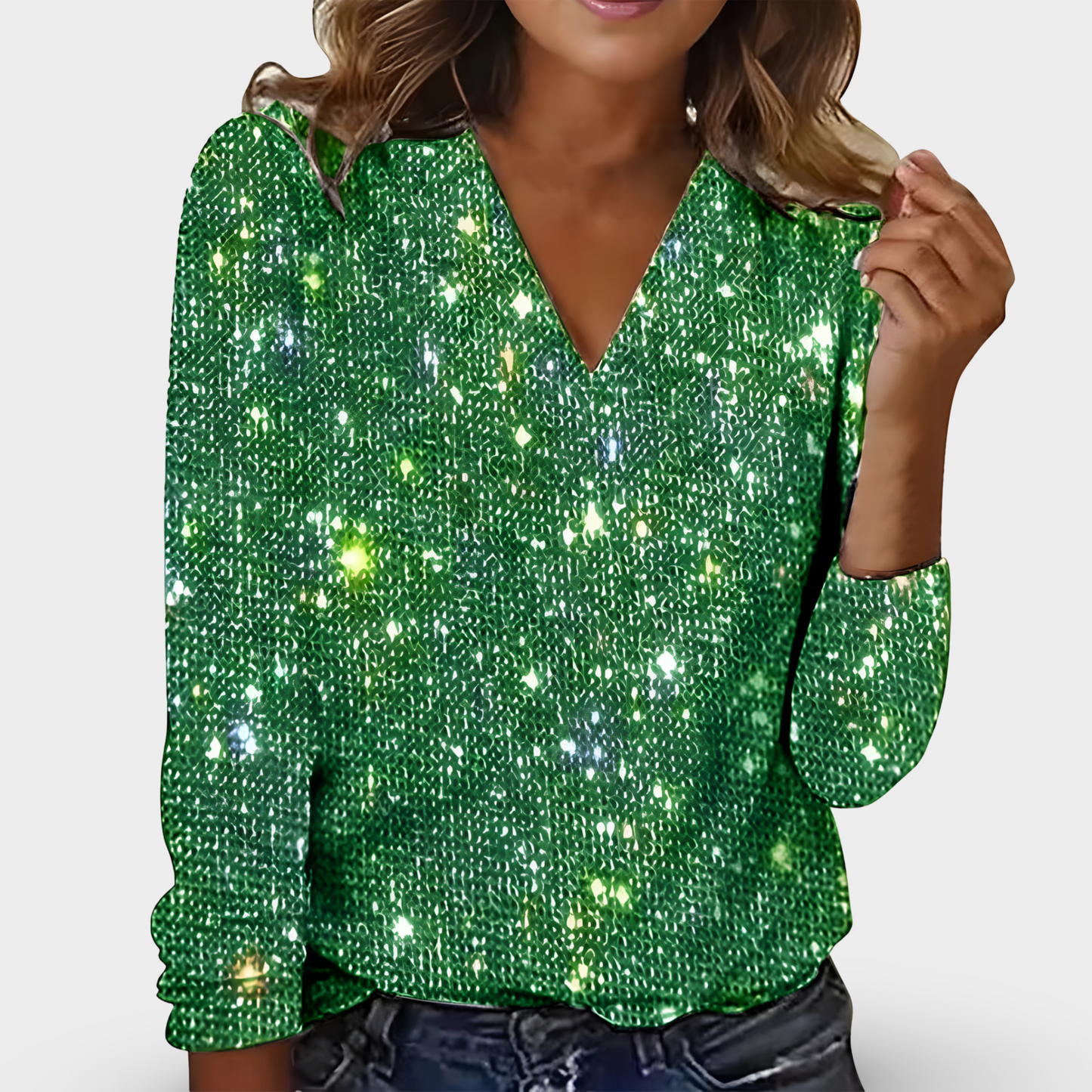 Victoria™ - V-neck Diamond Blouse