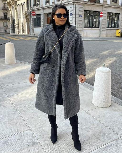 Aurelia® | Elegant long teddy coat