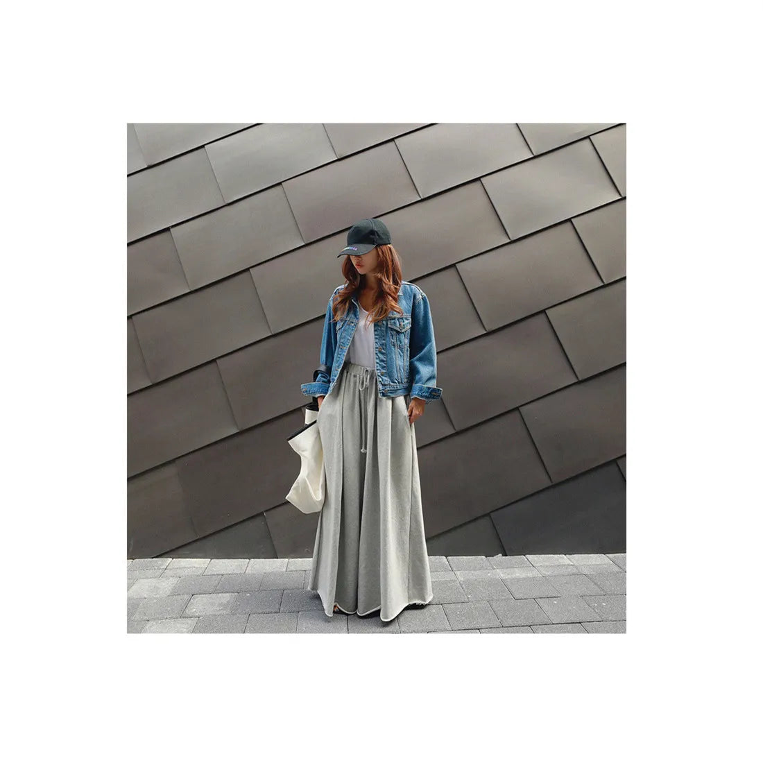 Women’s Tapered Casual Pants Loose Fit Elastic Hem
