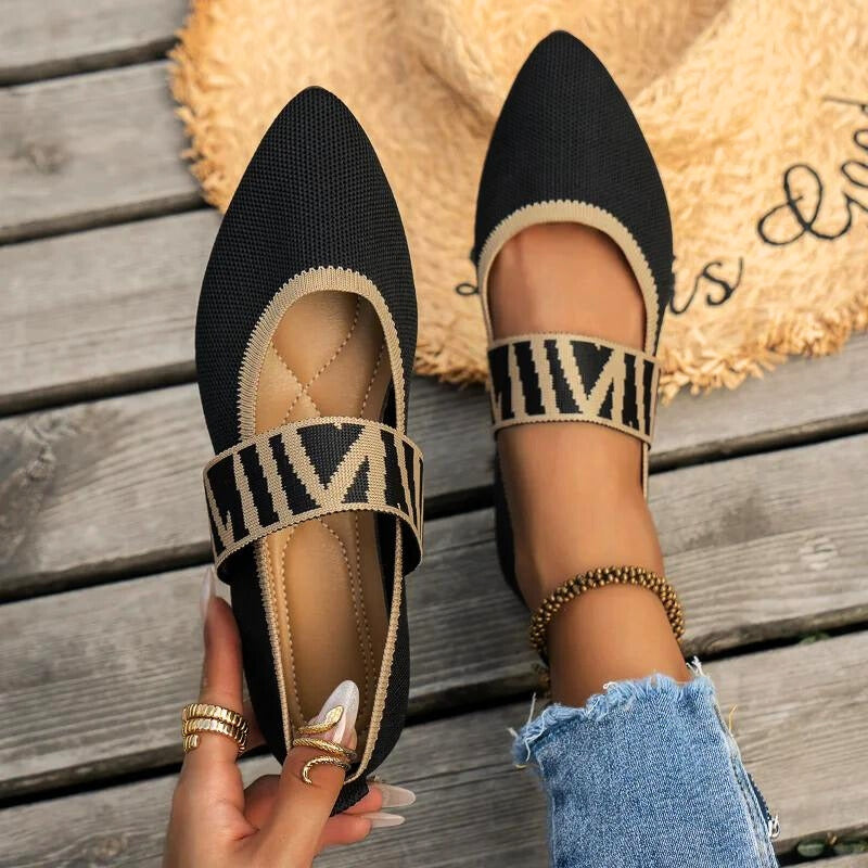 Women's Stylish Flats with Adjustable Strap for Comfortable Fit