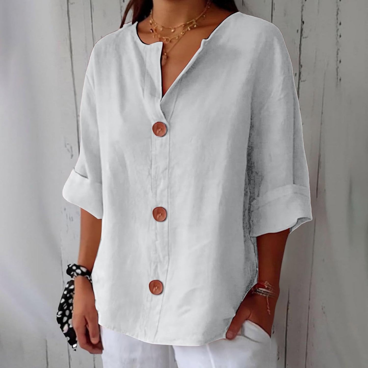 Nina™ | Graceful Drape Blouse