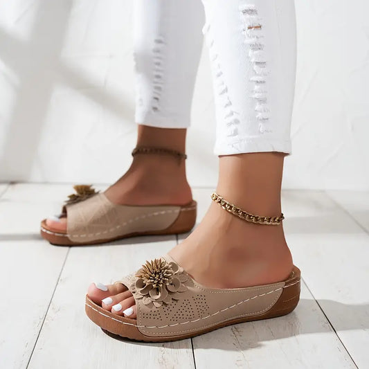 Women's Floral Design Orthopedic Sandals
