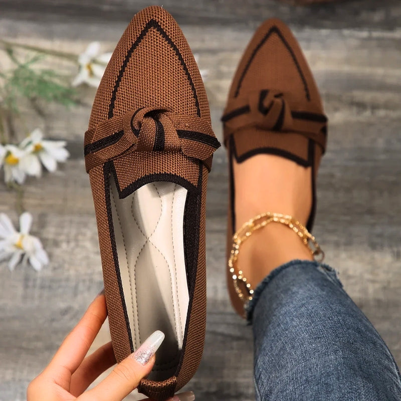 Women's Elegant Flats with Knotted Design for Comfortable Fit