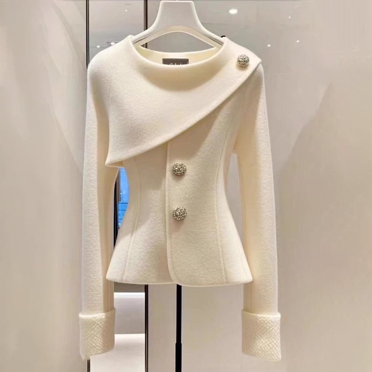 Lola |Asymmetric Buttoned Blazer