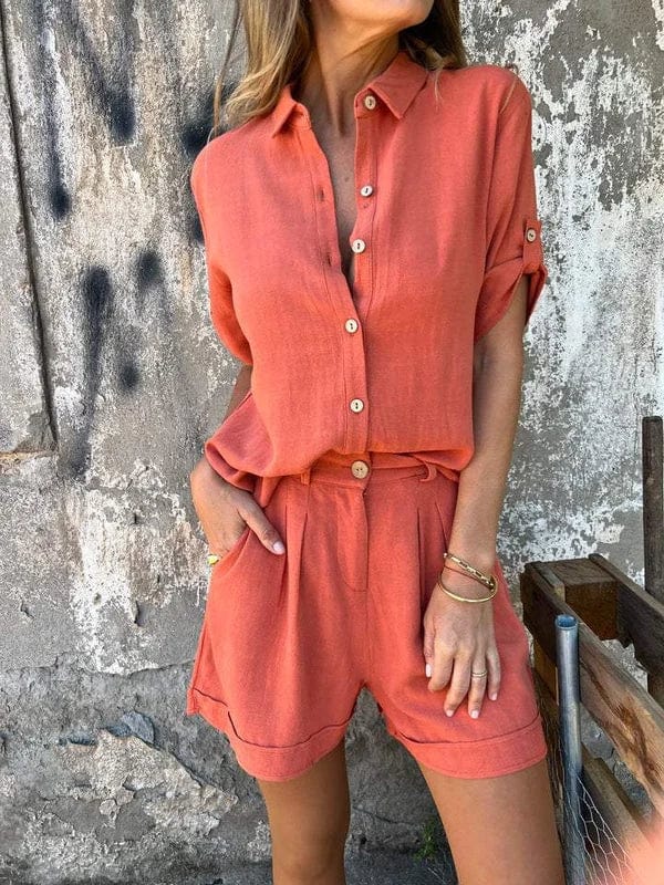 Linea | Casual Relaxed-Fit Shirt and Shorts Set