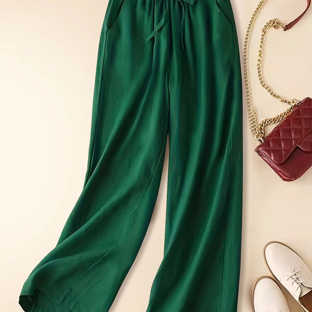 Abigail – Wide-Leg Drawstring Trousers