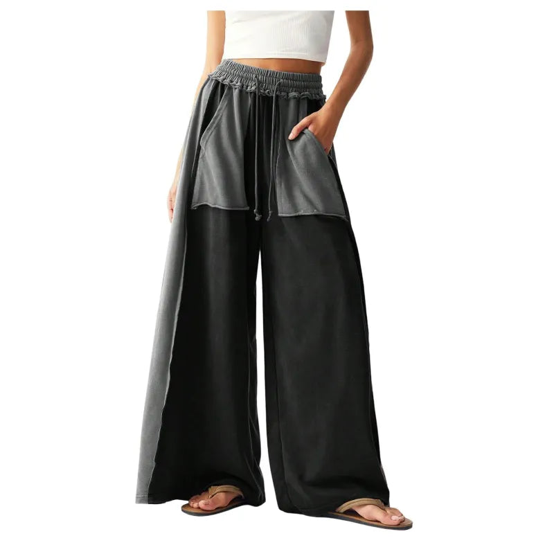 Loose Cotton Japanese Style Patchwork Casual Pants