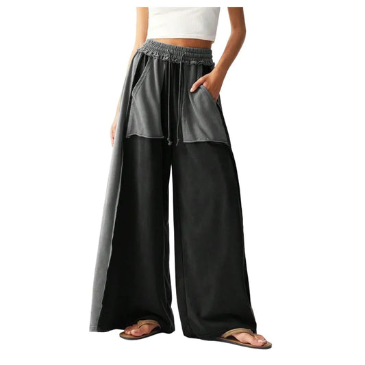 Loose Cotton Japanese Style Patchwork Casual Pants