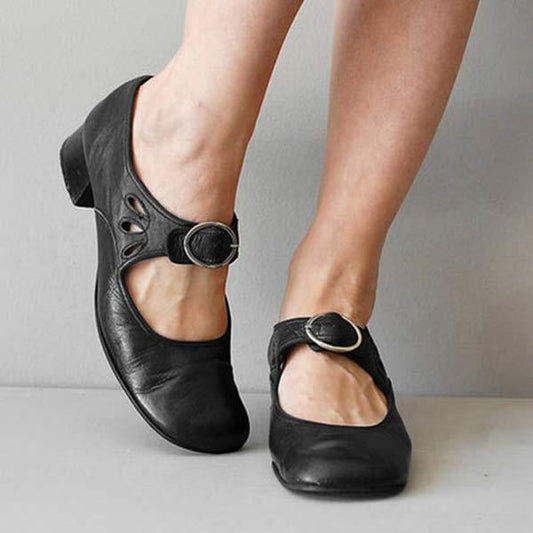 Women's Orthopedic Buckle Strap Low-Heel Comfort Walking Sandals