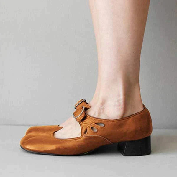 Women's Orthopedic Buckle Strap Low-Heel Comfort Walking Sandals
