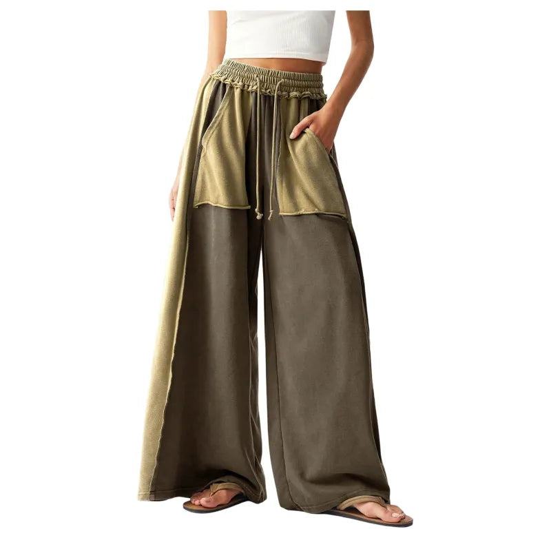 Loose Cotton Japanese Style Patchwork Casual Pants
