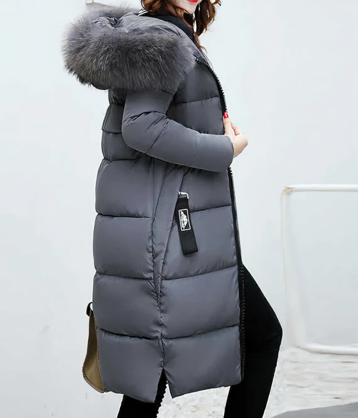 Joaquina® | Long coat with fur collar