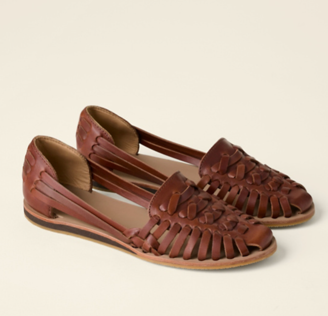 Women's Closed-Toe Slip-On Sandals with Woven Detailing and Flat Sole