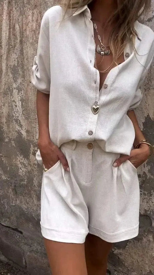Maelis™ | Light Linen Two-Piece Set