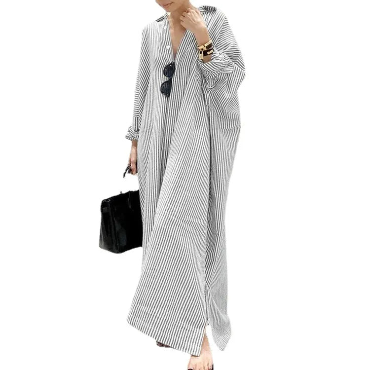 Lévoire™ Striped Cardigan Dress – Effortless Elegance in Every Stripe | Shop Yours Today