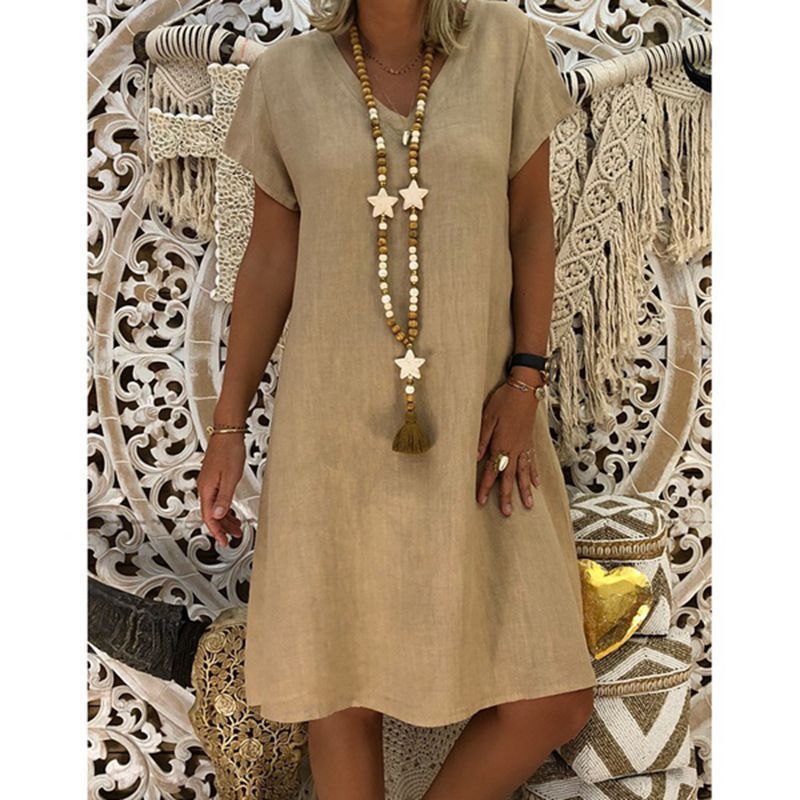 Daena – Relaxed Fit V-Neck Dress
