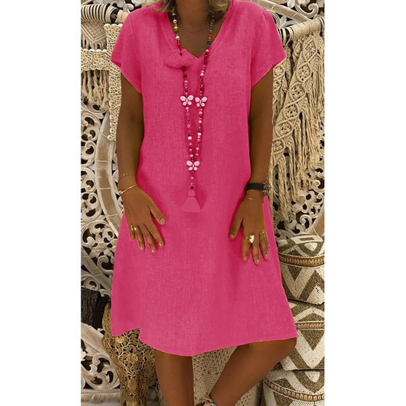 Daena – Relaxed Fit V-Neck Dress