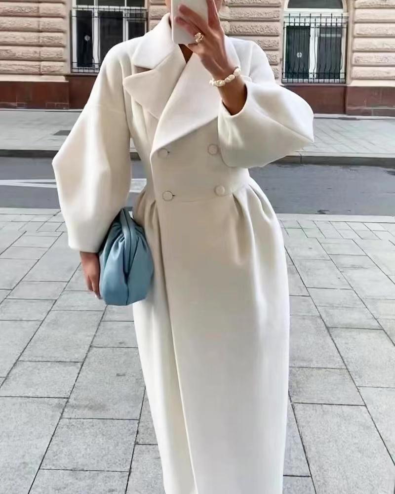 Dulce | Coat with puff sleeves and lapels