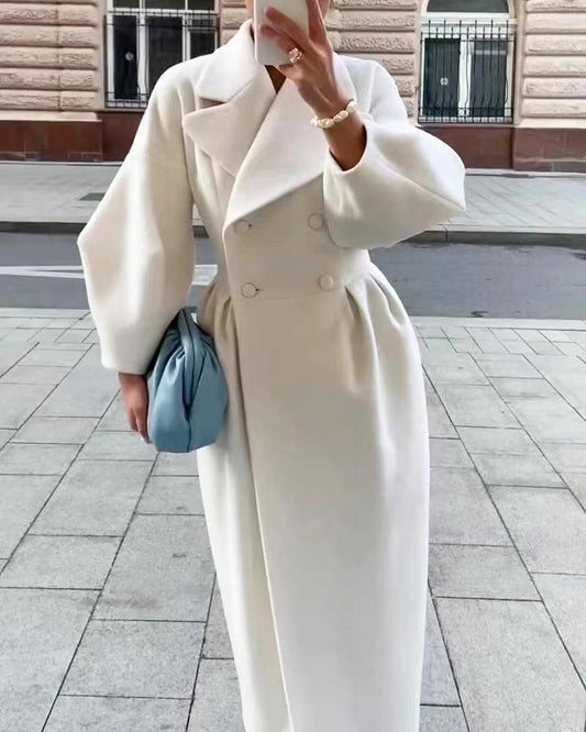 Dulce | Coat with puff sleeves and lapels