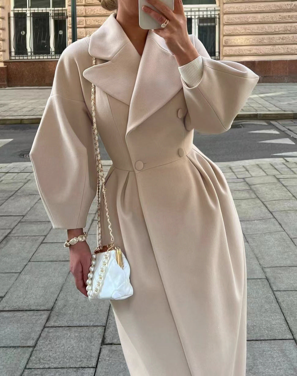 Dulce | Coat with puff sleeves and lapels