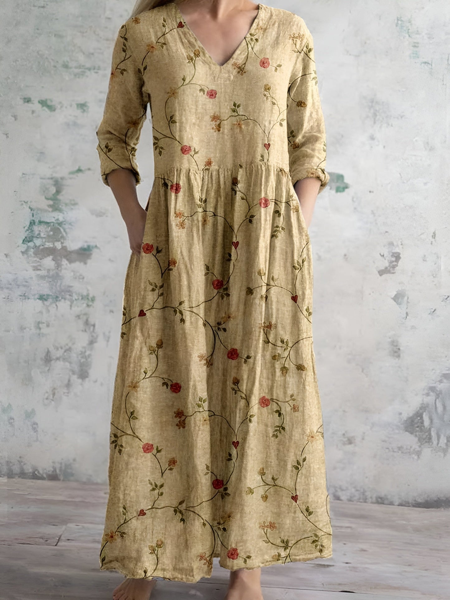 Nadine – Floral Print Maxi Dress