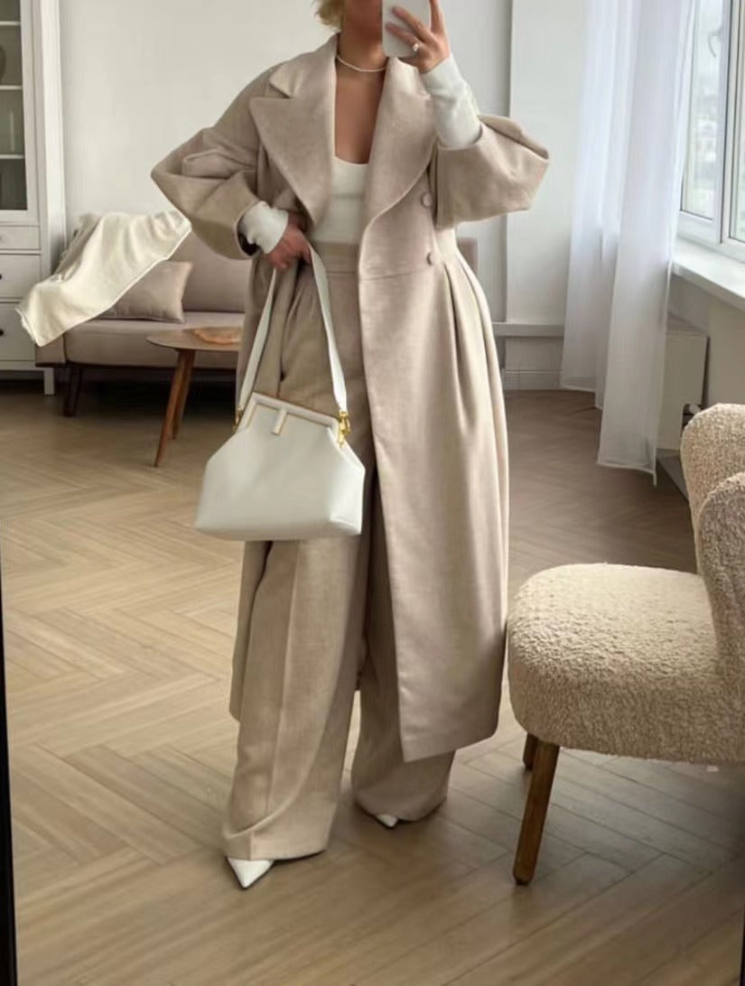 Dulce | Coat with puff sleeves and lapels