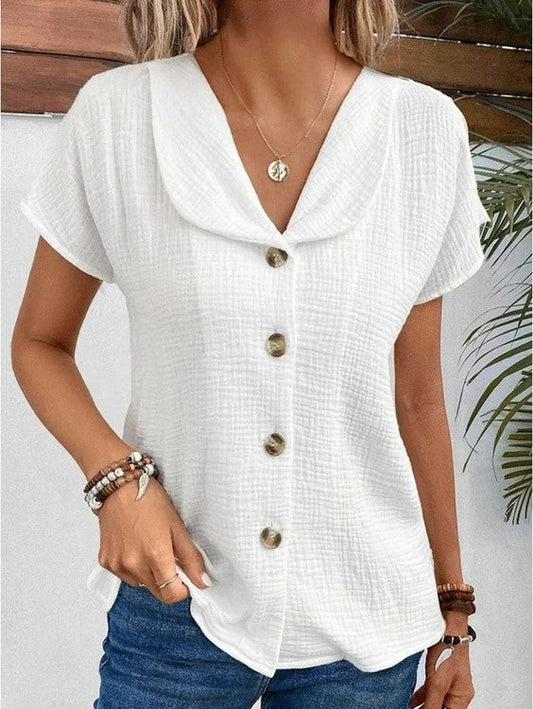 Ellen | Top with collar and buttons