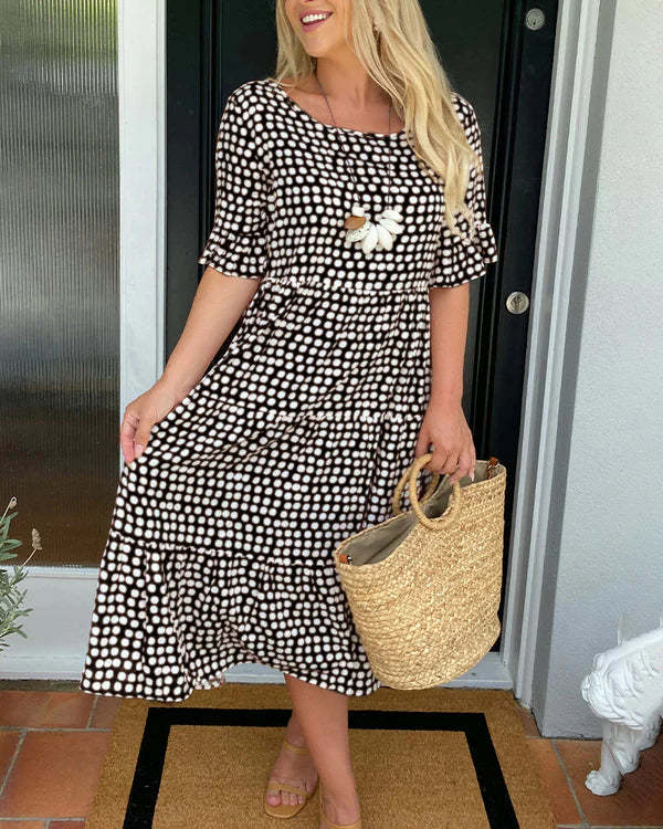 Blythea – Relaxed Tiered Midi Dress