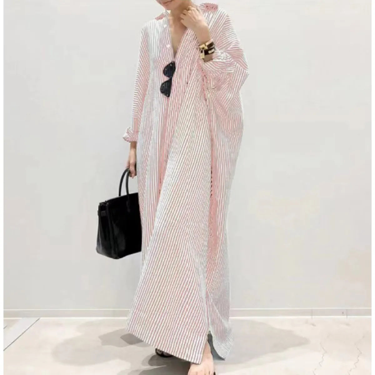Lévoire™ Striped Cardigan Dress – Effortless Elegance in Every Stripe | Shop Yours Today
