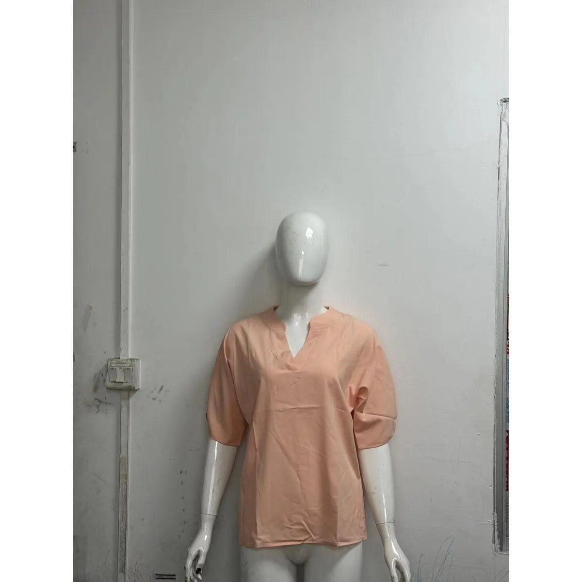 Women’s V Neck Chiffon Blouse Short Sleeve Lightweight